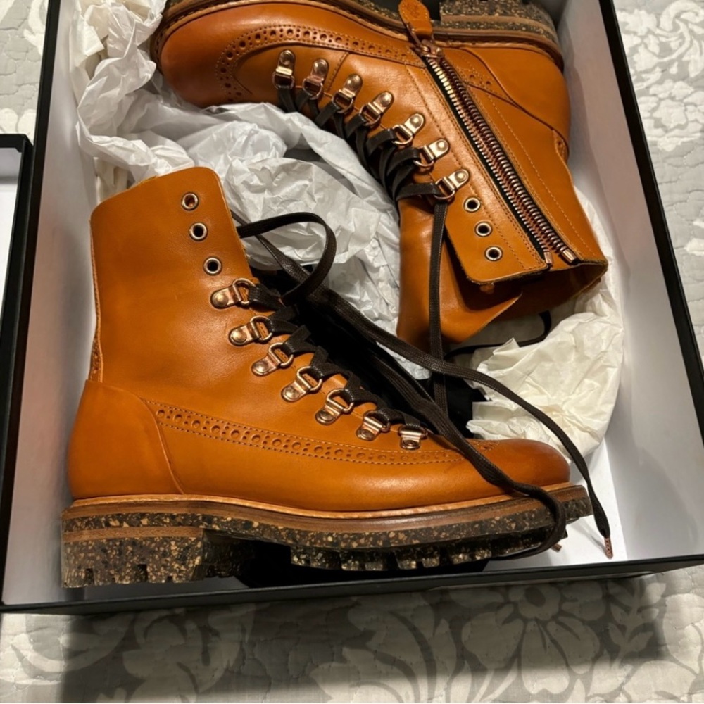 The Office of Angela Scott Bernard Brogue Combat Boots - Picture 9 of 11